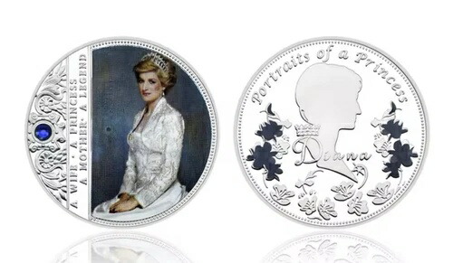 楽天市場】SV925 ダイアナ妃メモリアルコイン 硬貨 記念メダル 記念