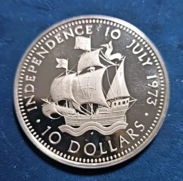 楽天市場】バハマ 1973年 10ドル銀貨：ASW：1.4795オンス : WORLD