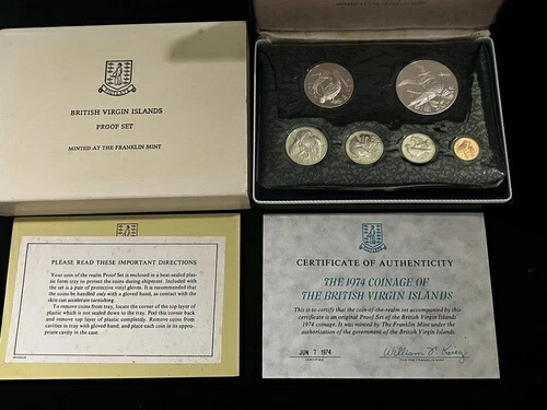 楽天市場】1976年イギリス領ヴァージン諸島貨幣プルーフセット W