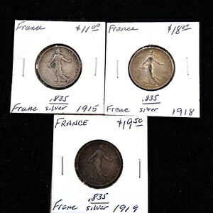 楽天市場】FRANCE フランス 100フラン プルーフ銀貨 3点セット 1993