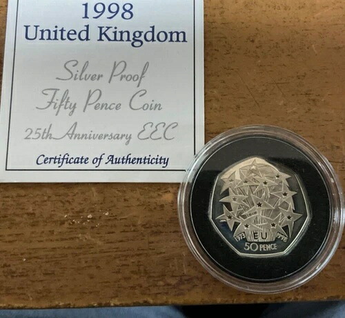 楽天市場】イギリス 1997年 50ペンス銀貨 92.5% PF : WORLD RESOURCE