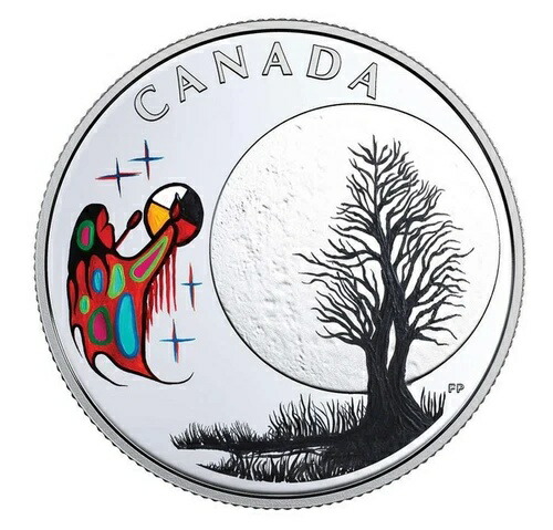 2018年 3ドル カナダ 13の祖母からの教え フリージング・ムーン 純銀画像