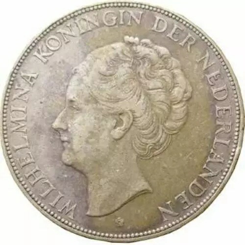 1943年 オランダ領東インドウィルヘルミナ女王 2 1/2グルデンPCGS認証 1943年 オランダ領東インドウィルヘルミナ女王 2 1/2グルデンPCGS認証