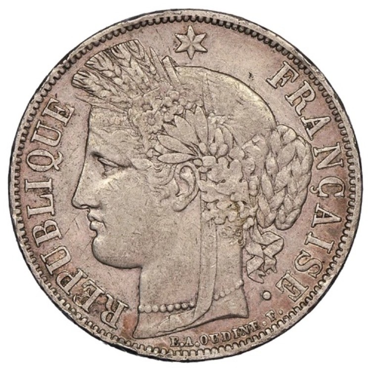 フランス - 5 フラン セレ 1851 A シルバー パリ - F.327/7 - Gad.719 - KM.327 コイン