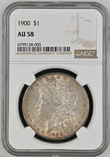 1900年 P モルガン銀貨 NGC AU-58