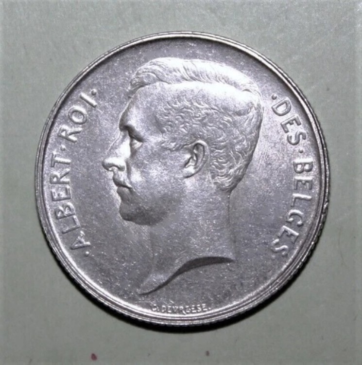S11 - ベルギー 2フラン 1912年 ブリリアント 未流通銀貨 - Des Belges