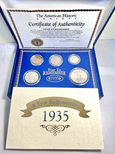 AHA 1935年 思い出に残る1年 限定版米国コインコレクション OGP + COA