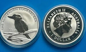 楽天市場】オーストラリア 1ドル銀貨 ランダム年 カワセミ クッカバラ