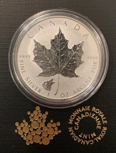 2016年 メープルリーフ ウルフ プリヴィ マーク 1オンス .9999 銀貨 カナダ