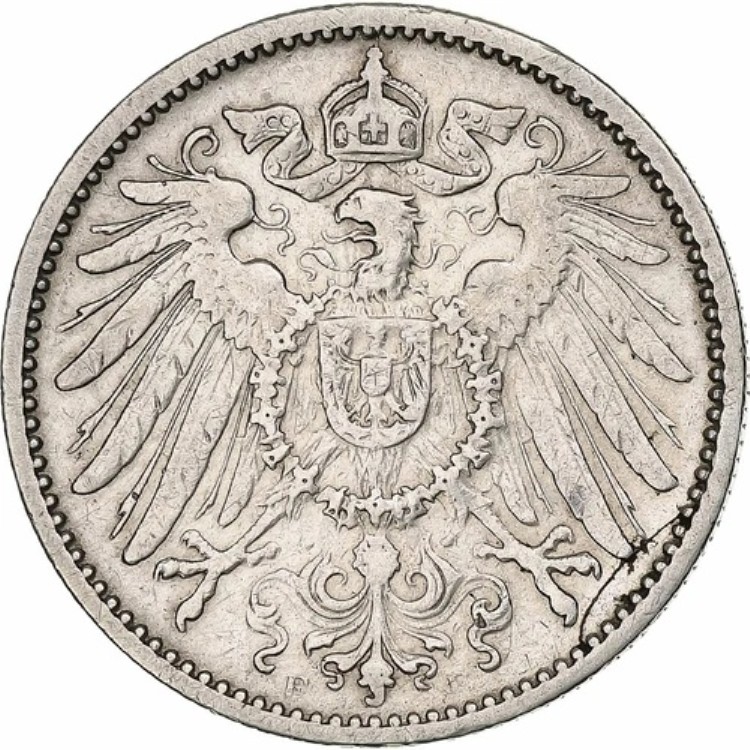 [#1114116] ドイツ帝国、ヴィルヘルム2世、マルク、1892年、シュトゥットガルト、銀、EF、KM:1