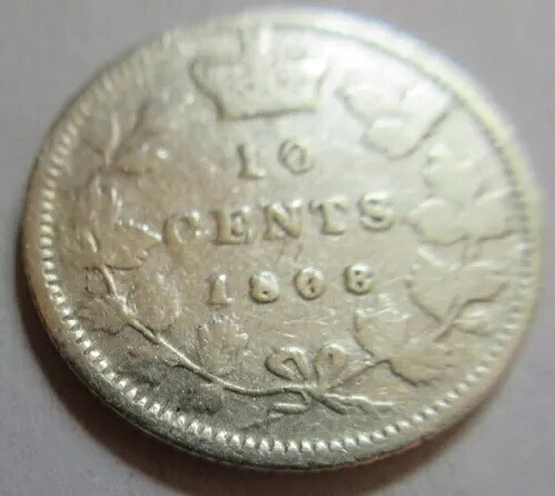 1898年カナダ銀貨10セント硬貨（ダイム）（RJ15）