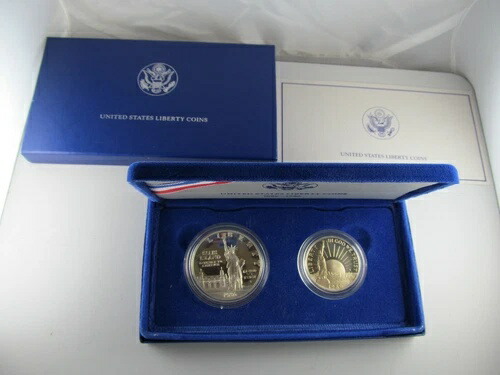 楽天市場】自由の女神像 1986年 記念コインセット シルバー 1ドル