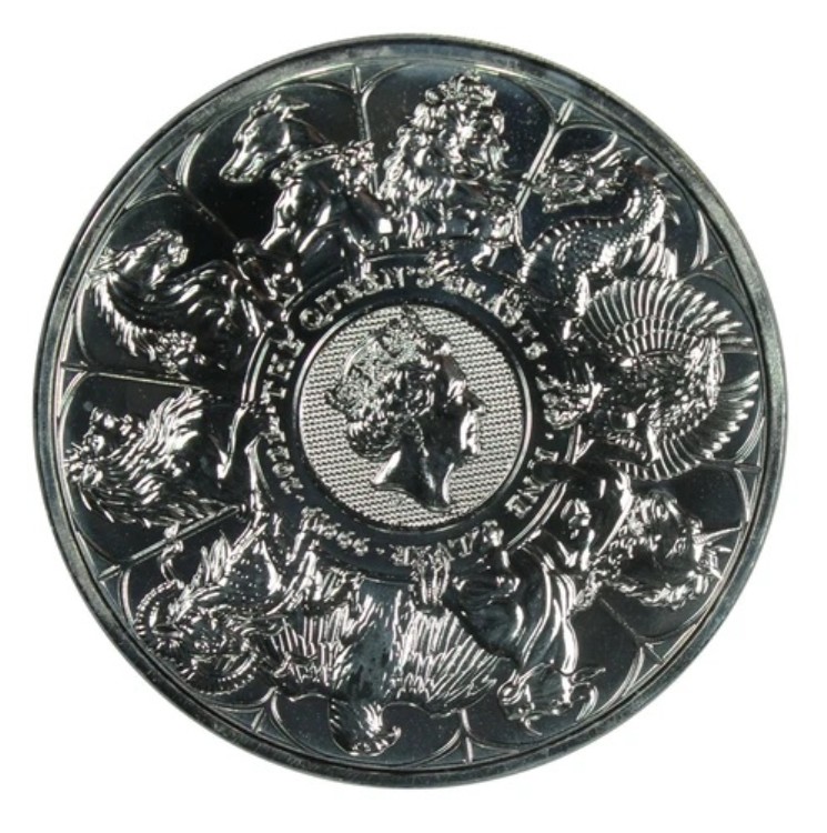 楽天市場】イギリス 5ポンド銀貨 2021年 2オンス クィーンズビースト