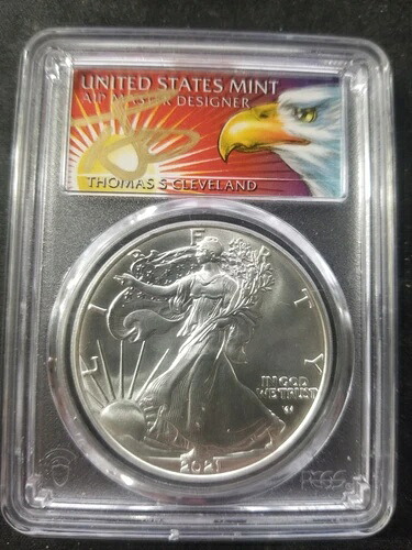 2021 シルバーイーグル PCGS MS70 クリーブランドイーグル Wサン 初日発行 FDI タイプ2 T2