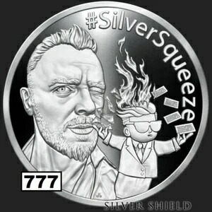 2021 1オンス # シルバースクイーズ .999プルーフ シルバーシールド r/wallstreetbets SSG 777