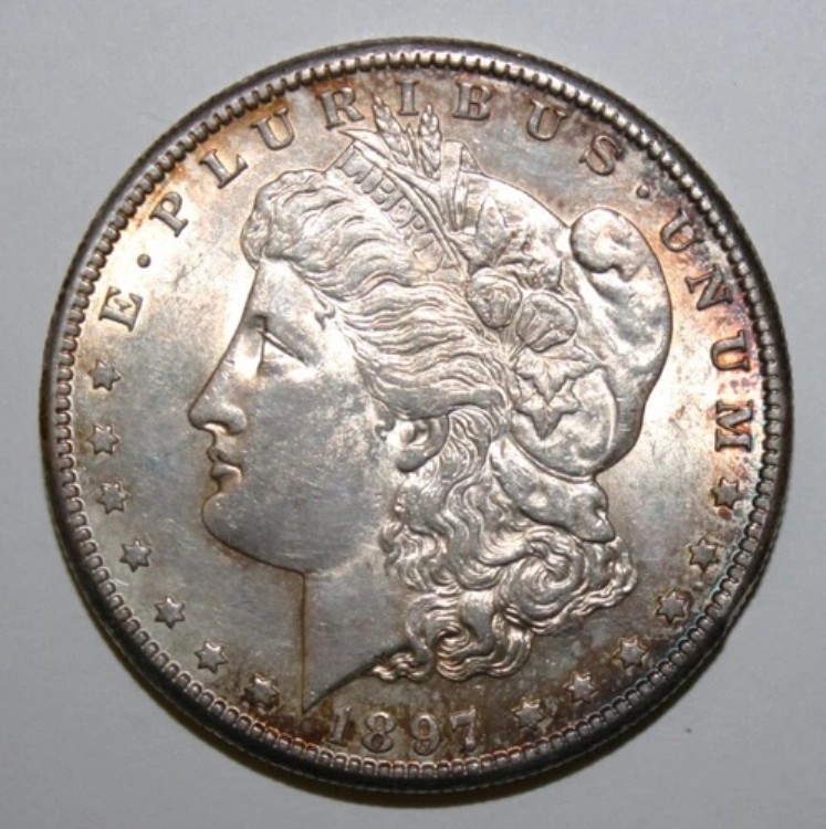 S11 - アメリカ合衆国 1ドル モルガン・ダラー 1897-S ブリリアント 未流通銀貨