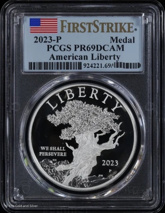 2023年 Pプルーフ シルバー アメリカン リバティ メダル PCGS PR 69 DCAM | ファーストストライク