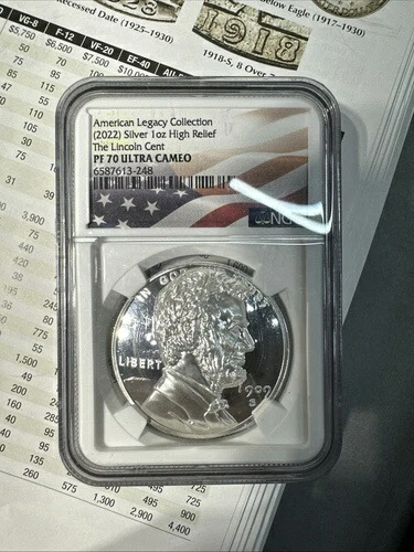 アメリカン・レガシー・コレクション（2022年）1オンス NGC PF70 ウルトラカメオ リンカーン・セント 1909
