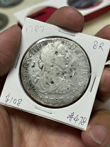 1787 MO FM メキシコ シルバー 8 レアル、カール 3 世 - カルロス 3 世