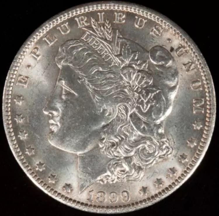 1899-O モルガン銀貨 ゴージャスミントラスター BU MS+++