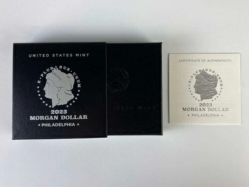 2023年米国造幣局フィラデルフィア・モルガン銀貨（鑑定書付き）