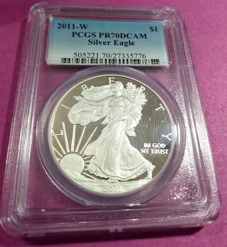 2011年 W シルバー イーグル ドル - PCGS プルーフ 70 DCAM -