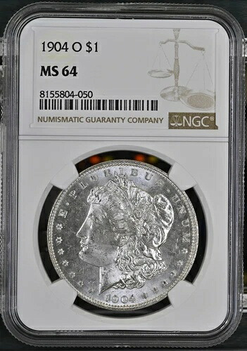 1904年 O モルガン銀貨 NGC MS-64