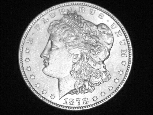 1878 年モルガン ダラー (7 TF) -- ほぼ未使用 - BU に見えます!
