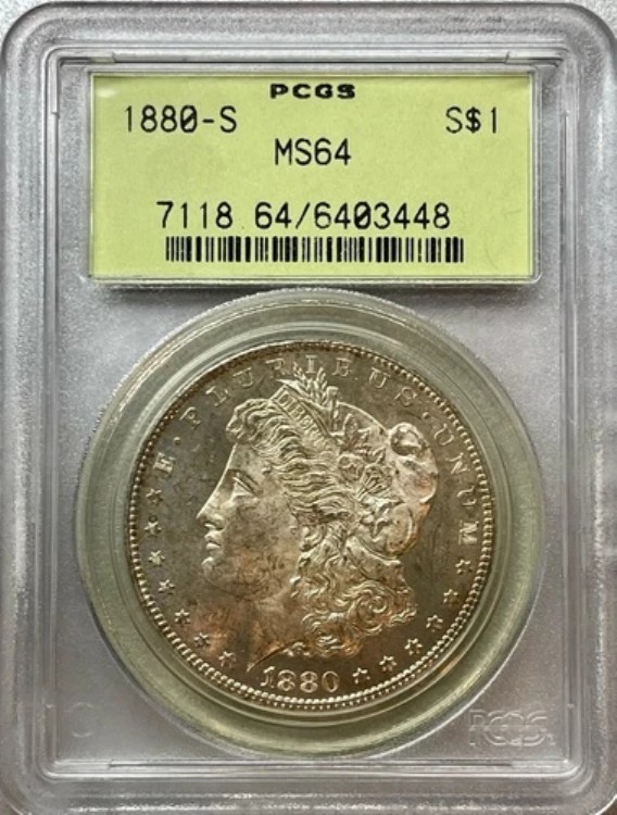 1880-S モルガン・ダラー PCGS MS64 - OGH スペクタキュラー