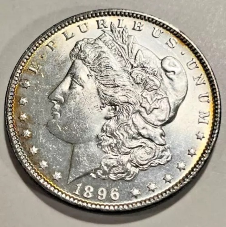 1896年製 未流通 モルガン銀貨 素晴らしいディテールと色調 90% 銀