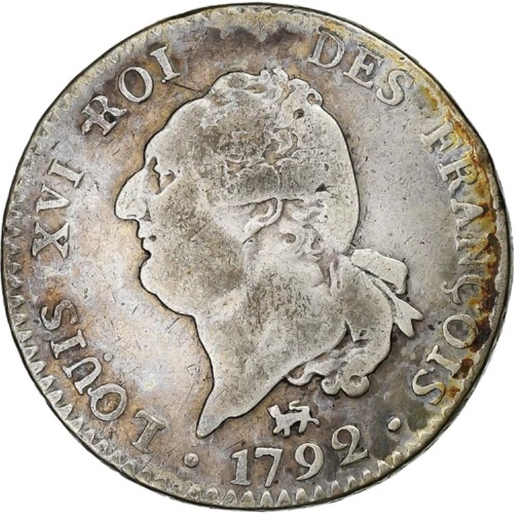 [#1502478] フランス、ルイ16世、30ソル、30ソル・フランソワ、1792年、パリ、銀、VF