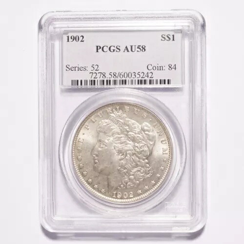 1902年 モルガン銀貨 PCGS AU58