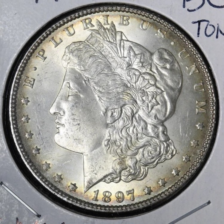 1897年 モルガン銀貨 BU *未流通* MSトーン E230 WXMY