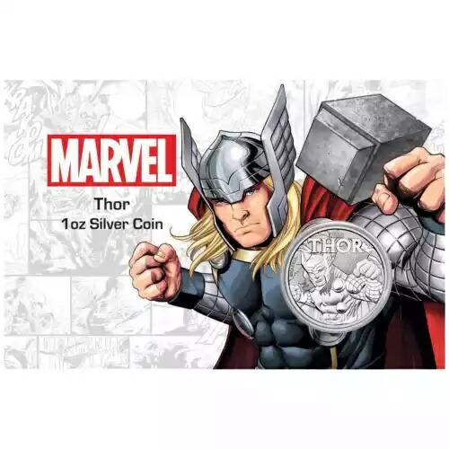 2018年 1ドル ソー? マーベルシリーズ ツバル 1オンス シルバー BU カードコイン