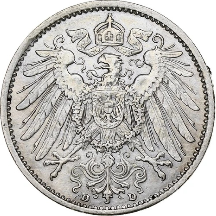 [#1285881] ドイツ、ヴィルヘルム2世、マルク、1911年、ミュンヘン、銀、AU、KM:14