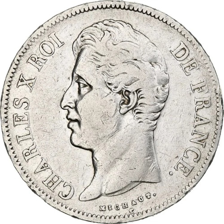 [#1280872] フランス、ルイ・フィリップ、5フラン、1827年、ルーアン、銀貨、VF、ガドゥリー:64