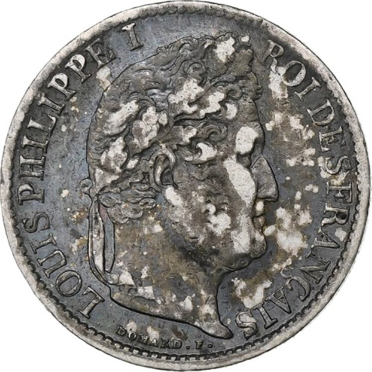 [#1285433] フランス、ルイ・フィリップ、1/2フラン、1839年、パリ、銀貨、EF、ガドゥリー:4