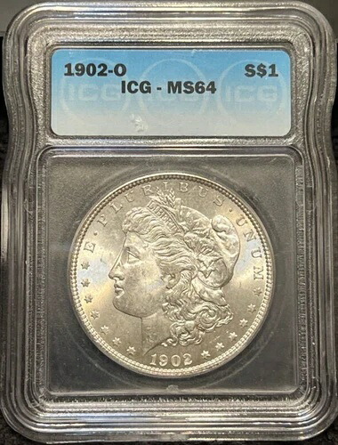 1902 O モーガン S$1 ~ 90% シルバー ~ ICG 認定 MS64 ~ 米国コレクター/投資用コイン