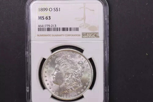1899-O モルガン銀貨、NGCグレード MS63。ストア番号 08882