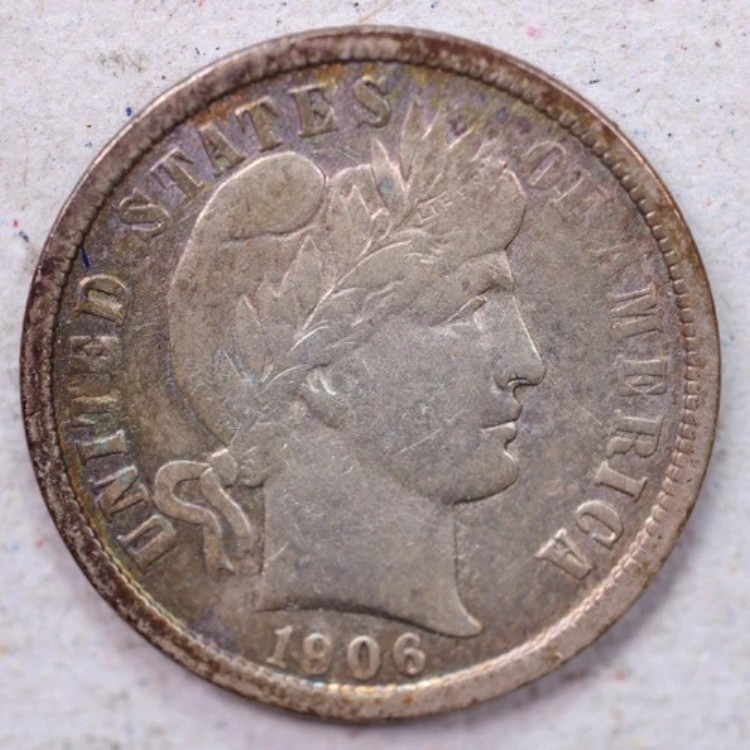 1905-S バーバー銀貨、未流通コイン、店舗番号 1198