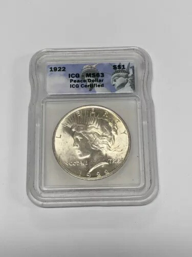 1922年銀平和ドル ICG-MS63 (GS) 56,870円