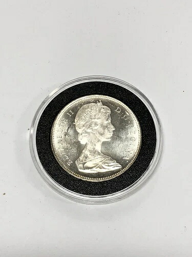 1965年カナダ銀貨1ドル外国硬貨（GS）