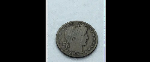 1904-S シルバー バーバー ハーフドル 良品