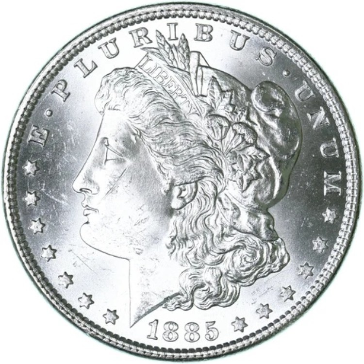 1885年 (P) モルガン銀貨 BU 米国造幣局コイン 画像参照 P088