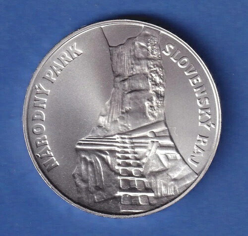 スロバキア 1994 銀貨 500 クラウン国立公園 Slovensky Raj BU-
