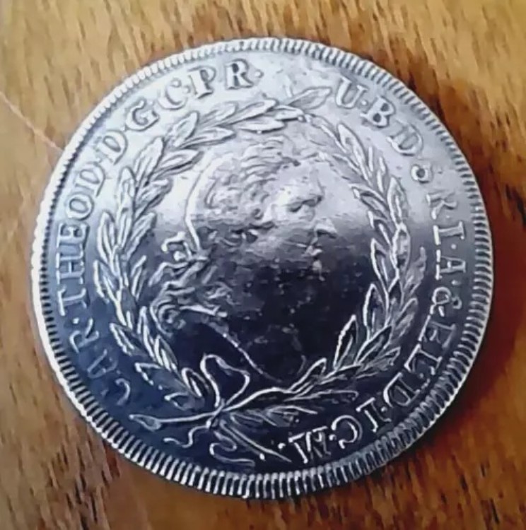バイエルン、Kft. カール・テオドール 1777-1799、巡洋艦 20 隻 (1783 年)、銀製、非常に良好。