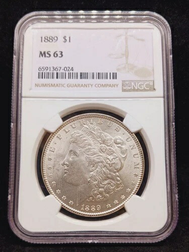 1889 NGC MS63 モルガン銀貨