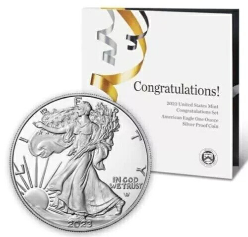 2023 W プルーフ シルバー アメリカンイーグル 1ドル お祝いセット - 23RF 56,870円