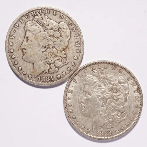 1881年 モルガン銀貨 2枚セット