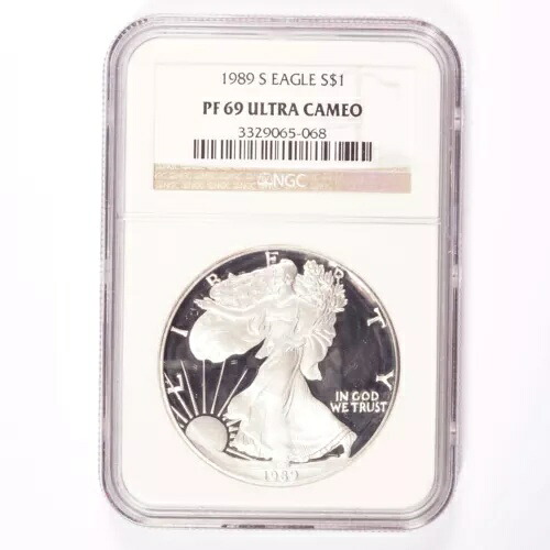 1990年代 シルバー アメリカンイーグル プルーフドル NGC PF 69 ウルトラカメオ